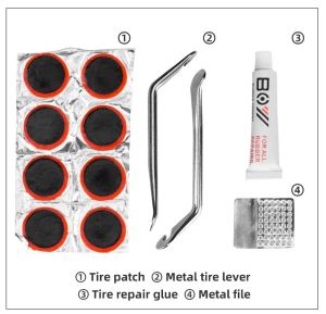 ROCKBROS GJ2145 Bike Inner Tire Repair Tool Set Kit Patch Cungkilan Lever Lem Tambal Ban Sepeda