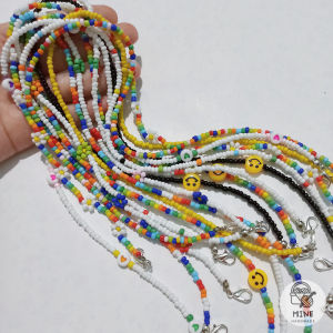 FREESHIPMAX Dây đeo khẩu trang hạt cườm mặt cười hoa cúc phong cách Hàn Quốc Dây đeo đẹp cute chống thất lạc giá rẻ phụ kiện dễ thương Minehandmade