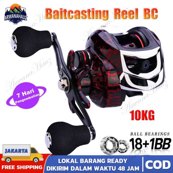 Baitcasting Reel 10kg drag 18+1BB kiri bc reel 7.2:1 Fishing Reel/rel bc murah cuci gudang / bering bc murah / bc casting besi / reel bc murah berkualitas /reel pancing full besi / rell bc / reel bc murah kuat / bc casting /reel bc murah kuat/Reel BC