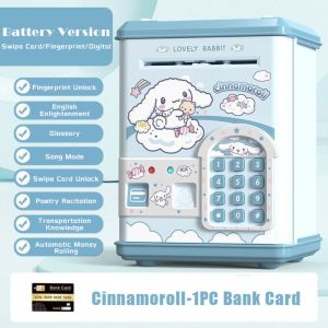 NEXTYOO Fingerprint Password Money Deposit Box ATM Toys Gift With Music Money Saving Box Cartoon Piggy Bank Kids Gift