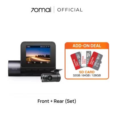 70mai A410 Dashcam 2.5K + HDR | Dual Channel Recording | Built-in GPS | Super Night Vision | 24H Parking Surveillance