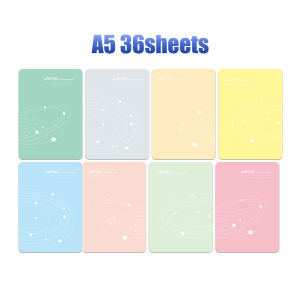 8Pcs/Pack A5 June School Opening Stationery Set Macaron Color High School Notebooks 36 Sheets