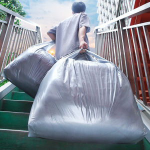 10Pcs Large Plastic Moving Packing Bag: Storage Solutions for Your Quilt & Clothes