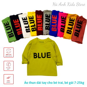 [Hoàn tiền 6%] Áo thun dài tay cho bé trai bé gái 7-25kg chất thun coton co giãn bốn chiều dày dặn mịn đẹp