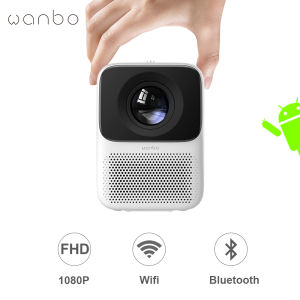 Wanbo T2 Max Full HD 1080P Smart Mini Projector 4K Support TV Android Wifi Home Cinema Bluetooth LED Projector Global Version
