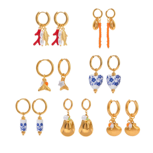 Creative Designs Stainless Steel Earrings in Vacation Styles Portable for Beach and Party Supplies Casual Wear