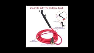 150A 3m WP17FV หัวเชื่อม TIG สายยางสีแดงนุ่ม วาล์วแก๊สอาร์กอนแบบยืดหยุ่น ตัวเชื่อมต่อเร็ว ปืนเชื่อม WP17