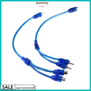 【ROYALBELLEY】 1Pc RCA female to male splitter stereo audio Y adapter cable wire connector