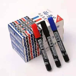 10PCS Permanent Marker Pens Black Big Capacity Ink Quick Drying Marker Pens School Office Supplies