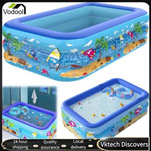 【Vodool】Inflatable Swimming Pool PVC Framed Swimming Pool Cartoon Pattern Baby Bath Bathtub for Summer Outdoor Indoor