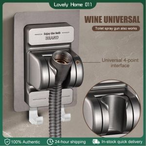 Shower Head Holder Adjustable Shower Head Wall Mount Bracket for Bathing No Drill Need