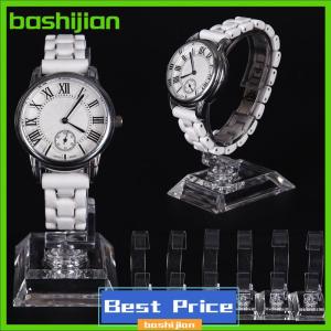 Bashijian 2pcs Clear Acrylic Detachable Bracelet Jewelry Watch Display Holder Stand Rack