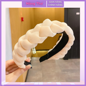 Cài tóc bím vải sang trọng băng đô bờm tóc tết dễ thương