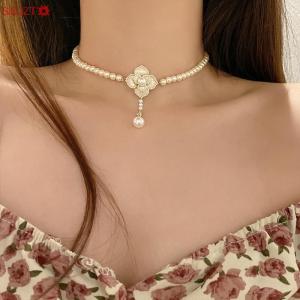 🚚【Local Express Delivery】🚚 Flower Jewelry Set Women Sweet Elegant Necklace Earrings Ring Sweet Choker Fashion Wedding Jewelry