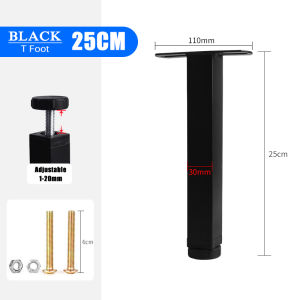 onuobao Row Frame Bed T-shaped Leg Adjustable Support Column Punch-free Bed Foot Metal Furniture Feet