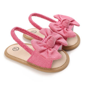 Baby Girls Bow Knot Sandals Casual Soft Sole Princess Flat Non-Slip shoes for Toddler Baby Girls