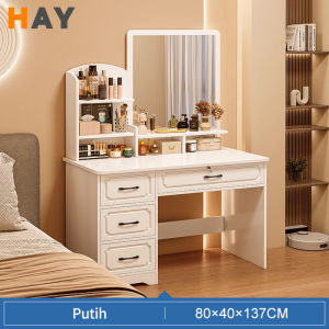 Dressing Table with LED Mirror Meja Solek Makeup Table With Drawer Storage Comestic Table Vanity Table Almari Makeup 梳妆台