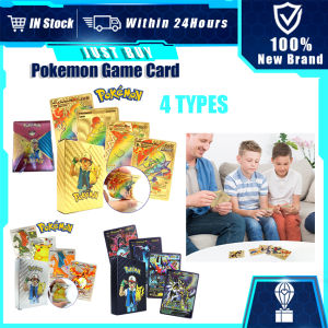 55Pcs/Set Pokemon Cards TCG Metal Gold Card Cartoon Animation Elf Magic Baby Gilding Card