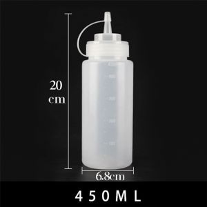 16oz Premium Plastic Condiment Squeeze Squirt Bottles for Sauces Paint Oil Condiments Salad Dressings Arts Crafts
