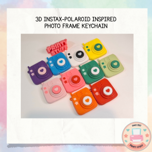 3D Instax-Style Polaroid-Inspired Photo Keychain Clickable Camera button Fidget