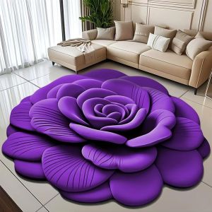 Irregular Flower Shape 3D Diatomite Mat Diatomaceous Earth Bath Mat Absorbent Quick Dry Non Slip Bathroom Floor Mat Kitchen Carpet Soft Living Room Bedroom Rug