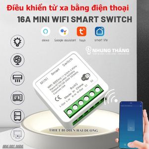 Công Tắc Thông Minh 16A SB26 - Điều Khiển Từ Xa Qua điện thoại bằng sóng WIFI 3G 4G - App TuyaSmart Life - Bảo hành 1 năm có video