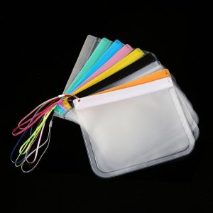 REEBO 5PCS Transparent Makeup Wash Bag EVA Waterproof Card Ticket Phone Holder Portable Anti-theft Travel Passport Bag Storage Bag