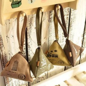 HEFEI Sailboat Train Canvas Creative Gift Dumpling Shape Korea Style Wallet Coin Purse Coin Pouch Mini Key Bag