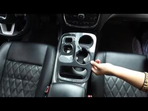 mv1 Carbon Fiber Car Gear Shift Panel Decoration Cover Stickers For Dodge Durango 2014-2017/2018-2010/2021-2022 Car Accessories 6T4R8