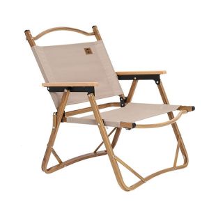 Foldable Camping Chair & Table - Outdoor Furniture Aluminum Portable Folding Table Chair Lightweight Outside Foldable Chairs with Armrests for Camping Picnic Park Fishing
