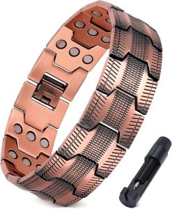 Jecanori Copper Bracelet for Men 3X Strength Magnetic Bracelets for Men