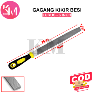 Kikir besi kikir hpl Rata / Lurus gagang fiber 8inchi dan 10 inchi