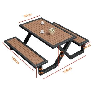 เฟอร์นิเจอร์กลางแจ้ง เฟอร์นิเจอร์สวน โต๊ะสนามในสวน ตารางสำหรับระเบียงลานระเบียง ชุดโต๊ะกินข้าว8คน กันแดด กันฝน สีไม่ชีด ทนต่อการกัดกร่อน Outdoor furniture