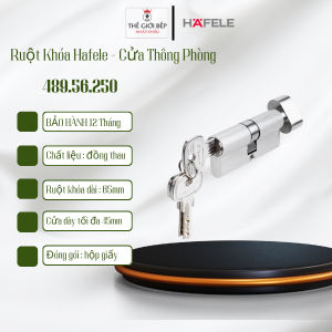 Ruột Khóa Cửa Hafele 489.56.250 – 1 Đầu Chìa 1 Đầu Vặn – Chất Liệu Đồng Thau – Dễ Lắp Đặt – Chính Hãng - Bảo Hành 12 Tháng - BNK
