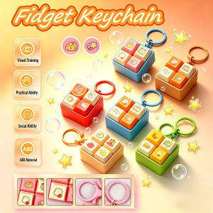 Keyboard Keycaps Keychain Fidget Stress Relief DIY Mechanical Keyboard Accessory Gift