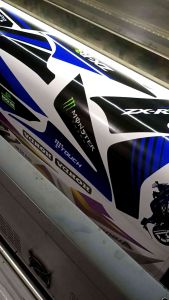 Decal Striping Ninja 250 Karbu Semi Full Stiker Variasi Motif Grafis Monster