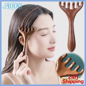 ADDO Anti-static Head Meridian Massage Comb Handheld Wide Tooth Massage Gua Sha Tools Durable Six-Claw Long Handle Comb for Promote Blood Circulation