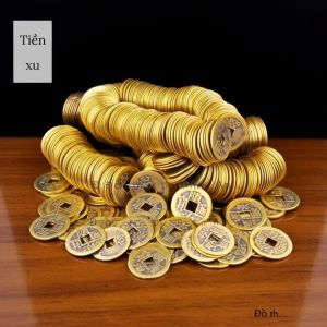 Bó Tiền Xu Hoa Mai Cổ Bằng Đồng - Bó Tiền Xu Ngũ Đế Nạp Cốt Bát Hương Trấn Trạch Chiêu Tài Lộc