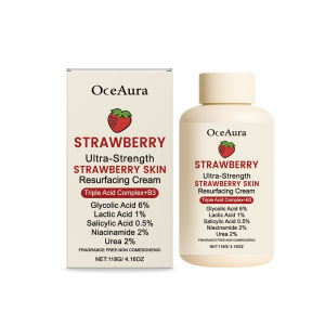 Oceaura Strawberry Cream: Gentle Skin Renewal Deeply Hydrating & Refreshingly Lightweight for Soft Supple Skin