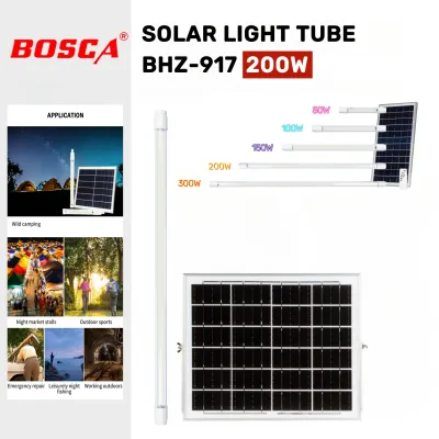 BOSCA 50W 100W 150W 200W 300W Solar Tube Light With Solar Panel Remote Control Light Control Time Switch BHZ-917