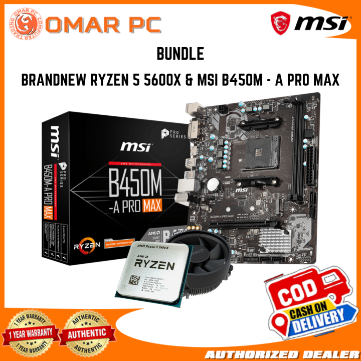 Brandnew Ryzen 5 5600x Msi B450m A Pro Max Bundle Lazada Ph Brandnew Ryzen 5 5600x Msi B450m A Pro Max Bundle Lazada Ph