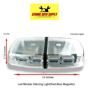 MAGNETIC LED MINIBAR WARNING LIGHT FOR PNP/AFP/BFP/AMBULANCE/ AND EMERGENCY VEHICLE USE ONLY 12V-24V - RED/BLUE (LMP-WL-0025) 6 FUNCTION - 100% HIGH QUALITY PRODUCT #ATOMICAUTOSUPPLY