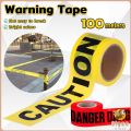 Digeo Caution Tape (Non-Adhesive) Isolated Barricade Yellow and Red Danger Warning Tape 100m/roll. 