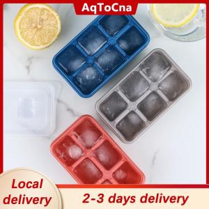 [COD] AqToCna Ship within 24 hours 6-grids Ice Ball maker moldes de silicona BPA Free With Removable Lids Silicone Mold Ice Cube Trays Ice Cube Mold Kitchen Acces