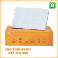 Công tắc cảm ứng WiFi Datic 4 Nút Hunonic, điều khiển bằng 1 chạm, điều khiển qua điện thoại, điều khiển bằng giọng nói, hẹn giờ bật/tắt. 