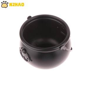 【N2HAO】 Large Wizard Witch Cauldron Decoration Prop Halloween Irish Parties Table Centerpieces Candy Holder Table Halloween Decorations