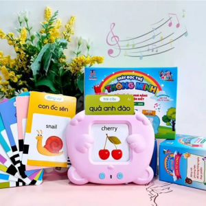 Máy đọc từ vựng Anh - Việt không sóng điện từ đồ chơi thông minh thẻ flashcard Tiếng Anh 112 Thẻ 224 từ vựng