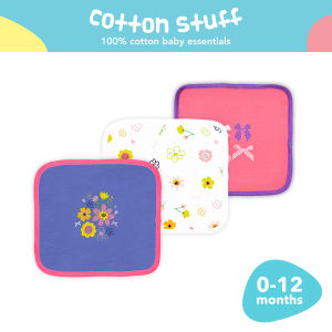 Cotton Stuff - 3-piece Washcloth (Blooming - Girl)