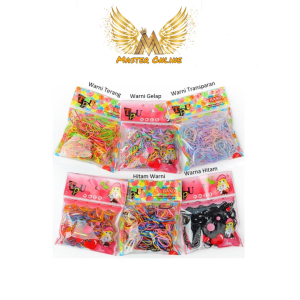 MO66 Ikat Rambut Karet Polos Warna warni Ikat Rambut anak