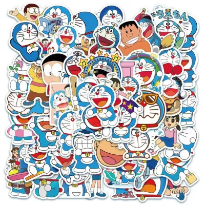 xs248-50 pcs Doraemon Doraemon Notebook Phone Tablet PC Waterproof Sticker